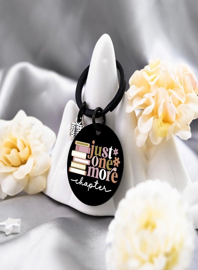 MOEXUKO Book Lovers Gifts for Women Book Accessories Keychain Reading Gifts for Books Lovers Bookish Reader Books Club Gift Reading Accessories Thanksgiving Christmas Gift Just One More Chapter Keyring - Image 4
